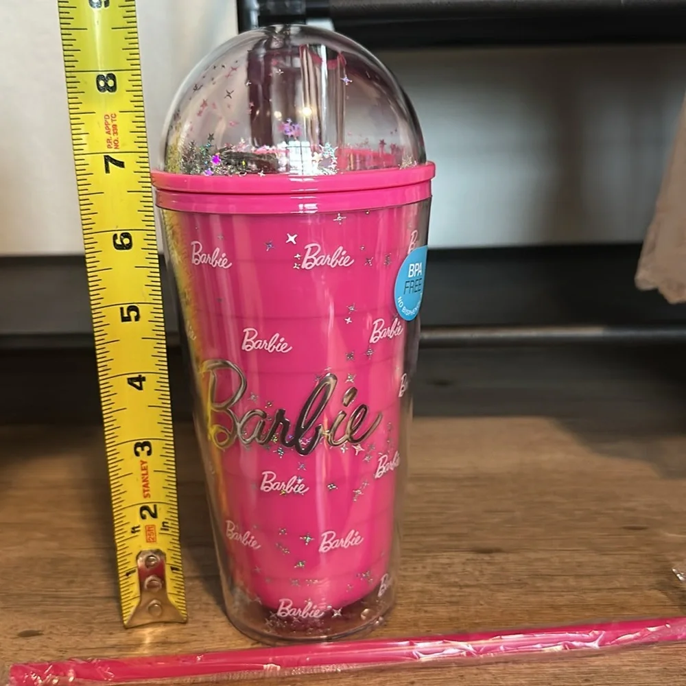 Barbie Pink Party Favor Tumbler with Straw‎ 600ml PBA Free
